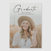 Invitation Magnétique Diplôme de la photographie de script moderne (Devant)