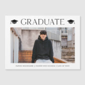 Invitation Magnétique Diplôme de Photo Simple (Devant)