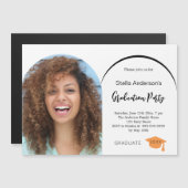 Invitation Magnétique Diplôme en arc de photo 2025 (Devant / Derrière)