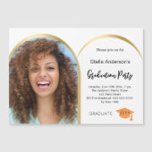 Invitation Magnétique Diplôme en or blanc (Devant)