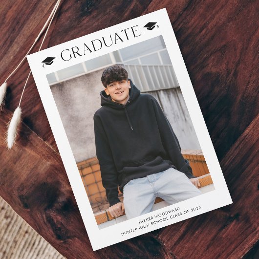 Invitation Magnétique Diplôme photo simple