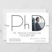 Invitation Magnétique Doctorat photo moderne (Recto)