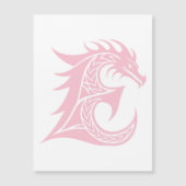 Invitation Magnétique Dragon Styled Letter E, Dragon Alphabet, Monogram (Devant)