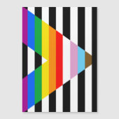 Invitation Magnétique Drapeau de fierté allié du progrès LGBTQ (Devant)