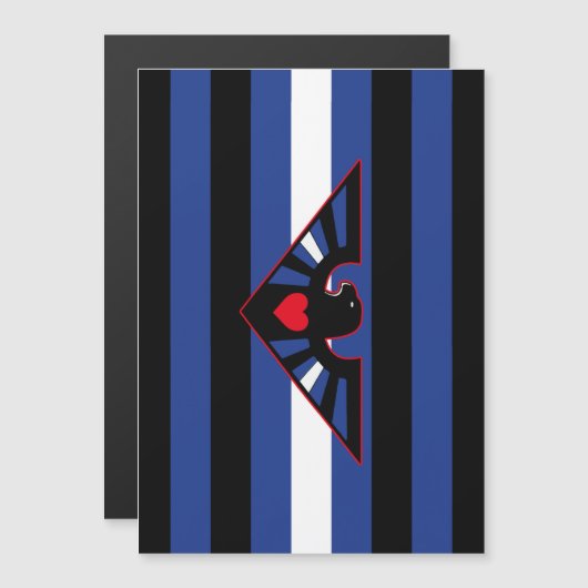 Invitation Magnétique Drapeau de fierté d'aigle en cuir (Devant / Derrière)