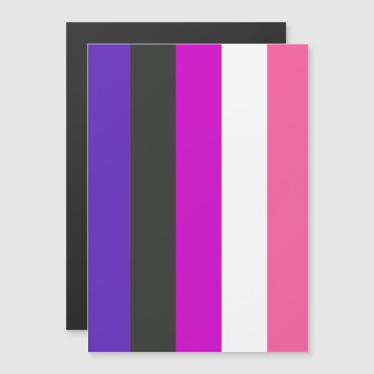 Invitation Magnétique Drapeau de fierté genderfluid (Devant / Derrière)