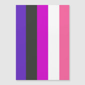 Invitation Magnétique Drapeau de fierté genderfluid (Devant)