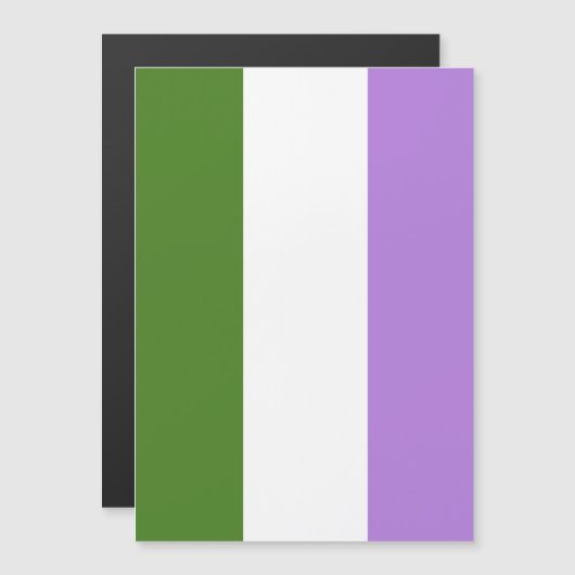 Invitation Magnétique Drapeau de fierté genderqueer (Devant / Derrière)