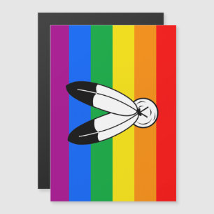 Invitation Magnétique Drapeau de fierté LGBTQ+ bispirituel