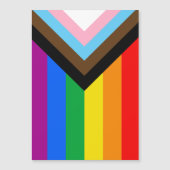 Invitation Magnétique Drapeau de fierté progressiste LGBTQ+ (Devant)