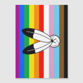 Invitation Magnétique Drapeau de fierté progressiste LGBTQ+ Two-Spirit (Devant)