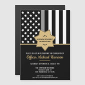 Invitation Magnétique Drapeau de la fête de graduation de l'agent correc (Devant / Derrière)