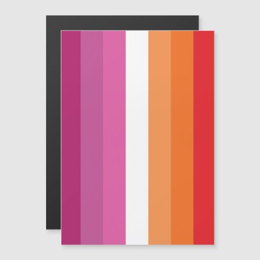 Invitation Magnétique Drapeau de la fierté lesbienne (Devant / Derrière)
