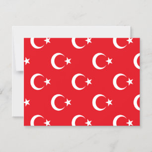 Invitation Magnétique Drapeau de la Turquie