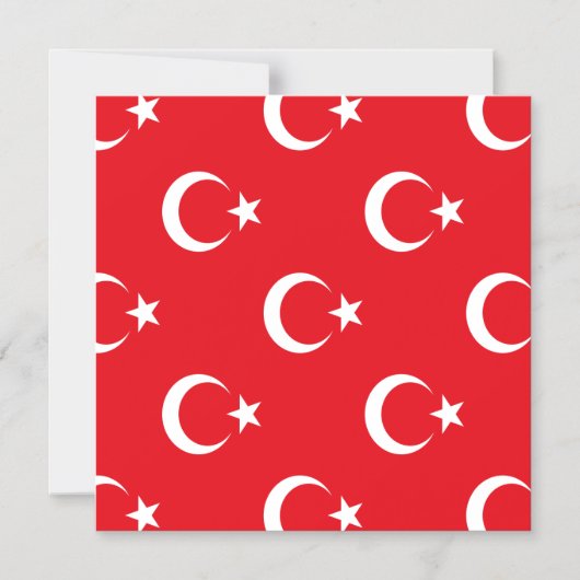 Invitation Magnétique Drapeau de la Turquie (Recto)