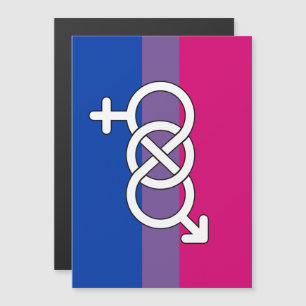 Invitation Magnétique Drapeau du symbole de la fierté bisexuelle