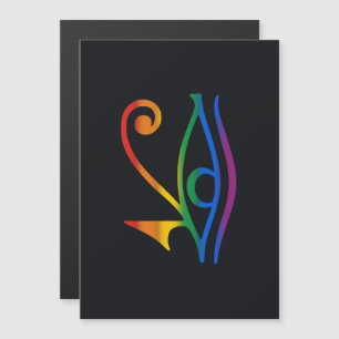 Invitation Magnétique Drapeau Gay Goth Pride