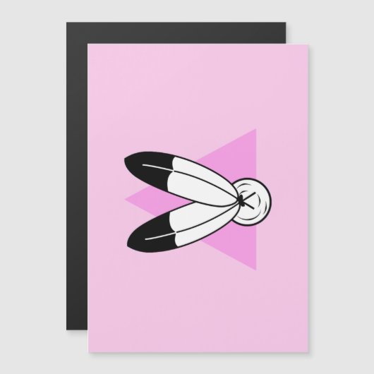 Invitation Magnétique Drapeau Triangle Rose Two-Spirit (Devant / Derrière)