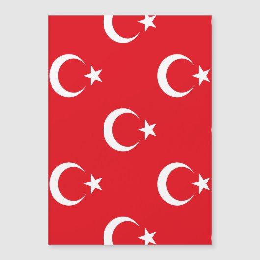 Invitation Magnétique Drapeau turc (Devant)