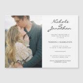 Invitation magnétique du Mariage photo virtuel en (Devant)