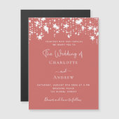 Invitation Magnétique Dusty Earth étoiles mariage de luxe (Devant / Derrière)