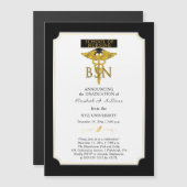 Invitation Magnétique École de soins infirmiers BSN Graduation Invitatio (Devant / Derrière)