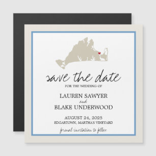 Invitation Magnétique Edgertown Martha's Vineyard Wedding Enregistrer la
