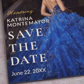 Invitation Magnétique Élégant Bleu 18 Magnetic Save Date