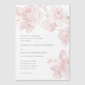 Invitation Magnétique Élégant Mariage végétal (Devant)