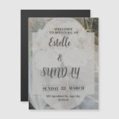 Invitation Magnétique Elegant Minimalist Wedding Welcome Sign (Devant / Derrière)