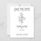 Invitation Magnétique Elegant, Modern and Minimalist Twigs Design (Recto)