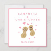 Invitation Magnétique Élégant Noix Roses Sur L'Un De L'Autre Mariage (Recto)