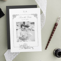 Elégant Rococo Photo Sauvez la date