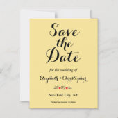 Invitation Magnétique Élégant Script Faux Gold Wedding Enregistrer la da (Recto)