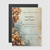 Invitation Magnétique Elegant Watercolor Vineyard Wedding Save the Date (Devant / Derrière)
