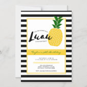 Invitation Magnétique Élégante fête de l'ananas Luau (Recto)