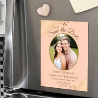 Élégante Photo Ovale de Mariage à Sauvegarder Date