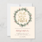 Invitation Magnétique Élégante Serre De Noël Tis Le Mariage De Saison (Recto)