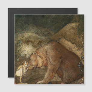 Invitation Magnétique "Elle a embrassé l'ours" par John Bauer