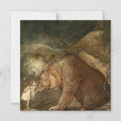 Invitation Magnétique "Elle a embrassé l'ours" par John Bauer (Recto)