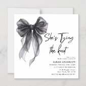 Invitation Magnétique Elle noue la Fête des mariées de l'arc noir (Recto)