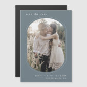 Invitation Magnétique EMELIA Photo Marine Mariage simple Enregistrer la  (Devant / Derrière)