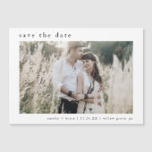 Invitation Magnétique EMELIA Rustic Photo Mariage simple Enregistrer la  (Devant)