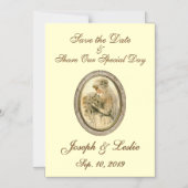 Invitation Magnétique Enregistrer la date Antique Mariée (Recto)