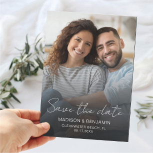 Invitation Magnétique Enregistrer La Date Mariage Photo Fiançailles Mode