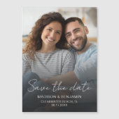 Invitation Magnétique Enregistrer La Date Mariage Photo Fiançailles Mode (Devant)