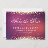 Invitation Magnétique Enregistrer la date Shimmer Gold Parties scintilla (Recto)