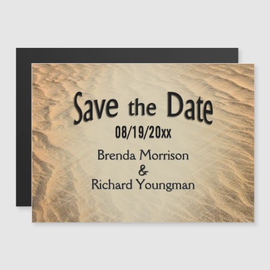 Invitation Magnétique Enregistrer la plage de dates (Devant / Derrière)