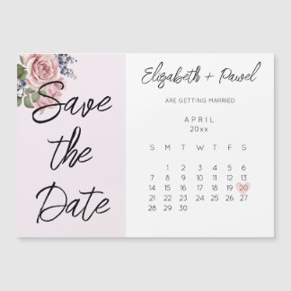 Invitation Magnétique Enregistrer le calendrier de l'aimant Date avec le