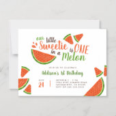 Invitation Magnétique Eté Moderne Pastèque Un Dans Un Melon Anniversaire (Recto)